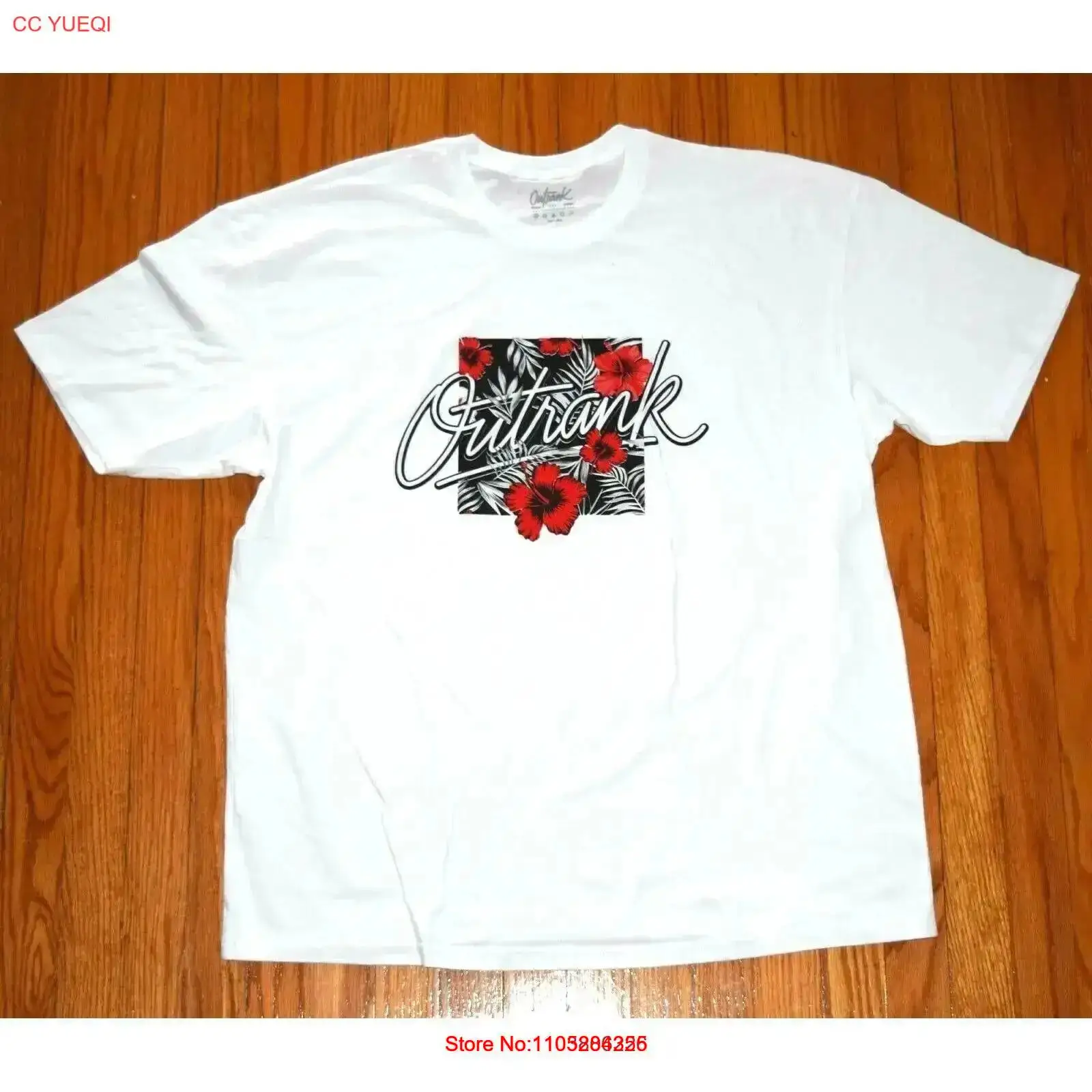Streetwear Brand With White Flowers - T-shirt blanc pour homme OutRank Brand