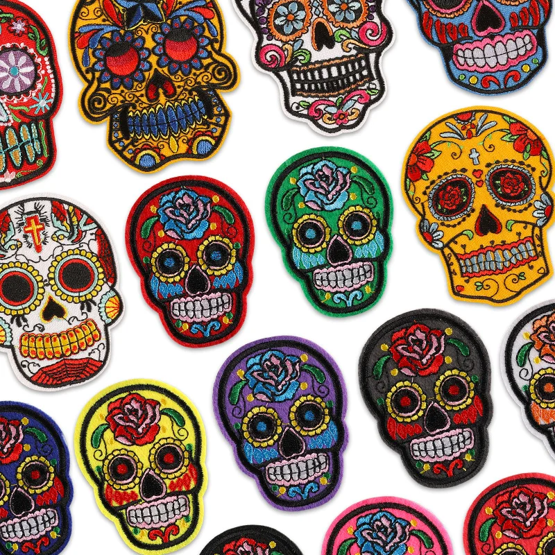 Streetwear Brand Stickers - Patch Rock Thermocollant Punk crâne avec