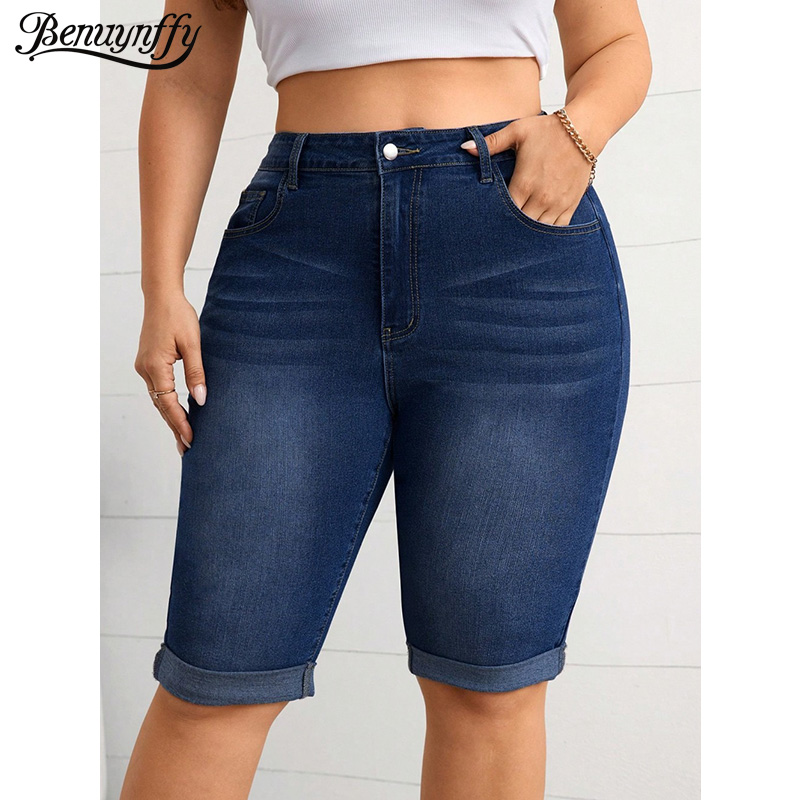 Streetwear Brand Pants - Benuynffy Jean crayon taille mi-haute vintage