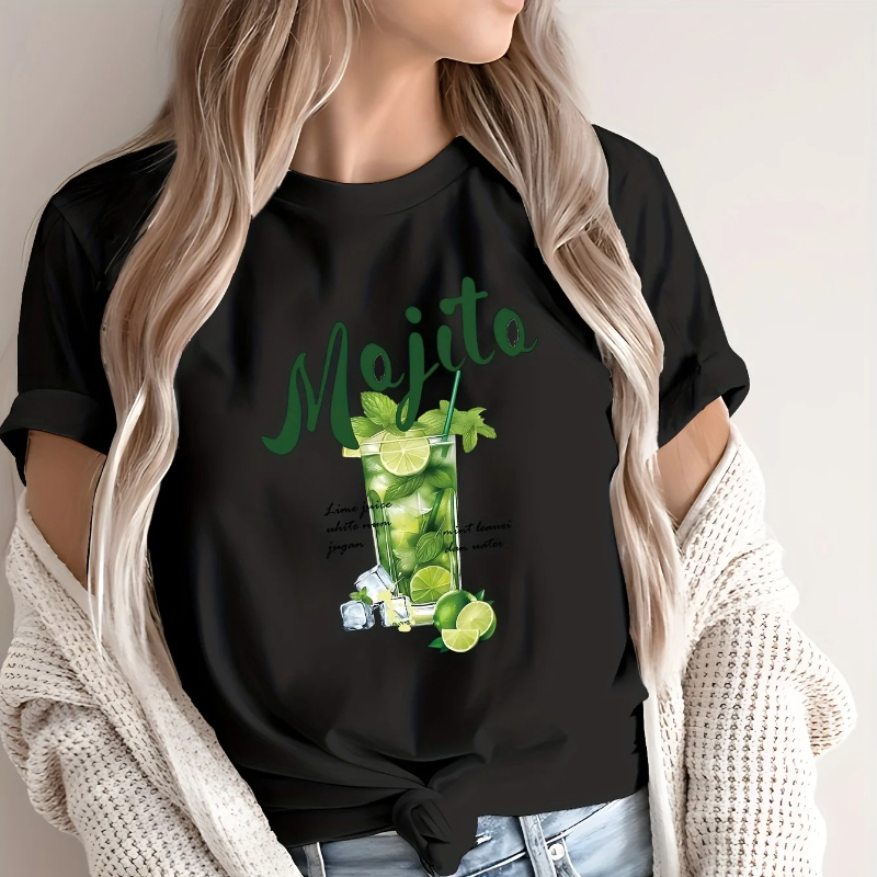 Streetwear Brand Drops - Mojito Cocktail boisson graphique femmes T-Shirt
