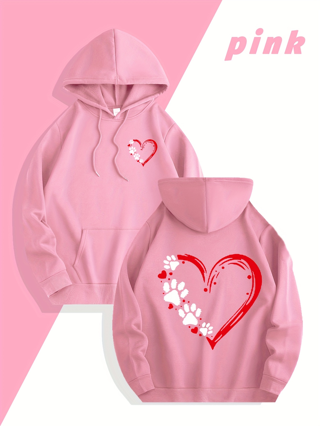 Streetwear Brand Heart - Sweat-shirt pour homme à imprimé cœur