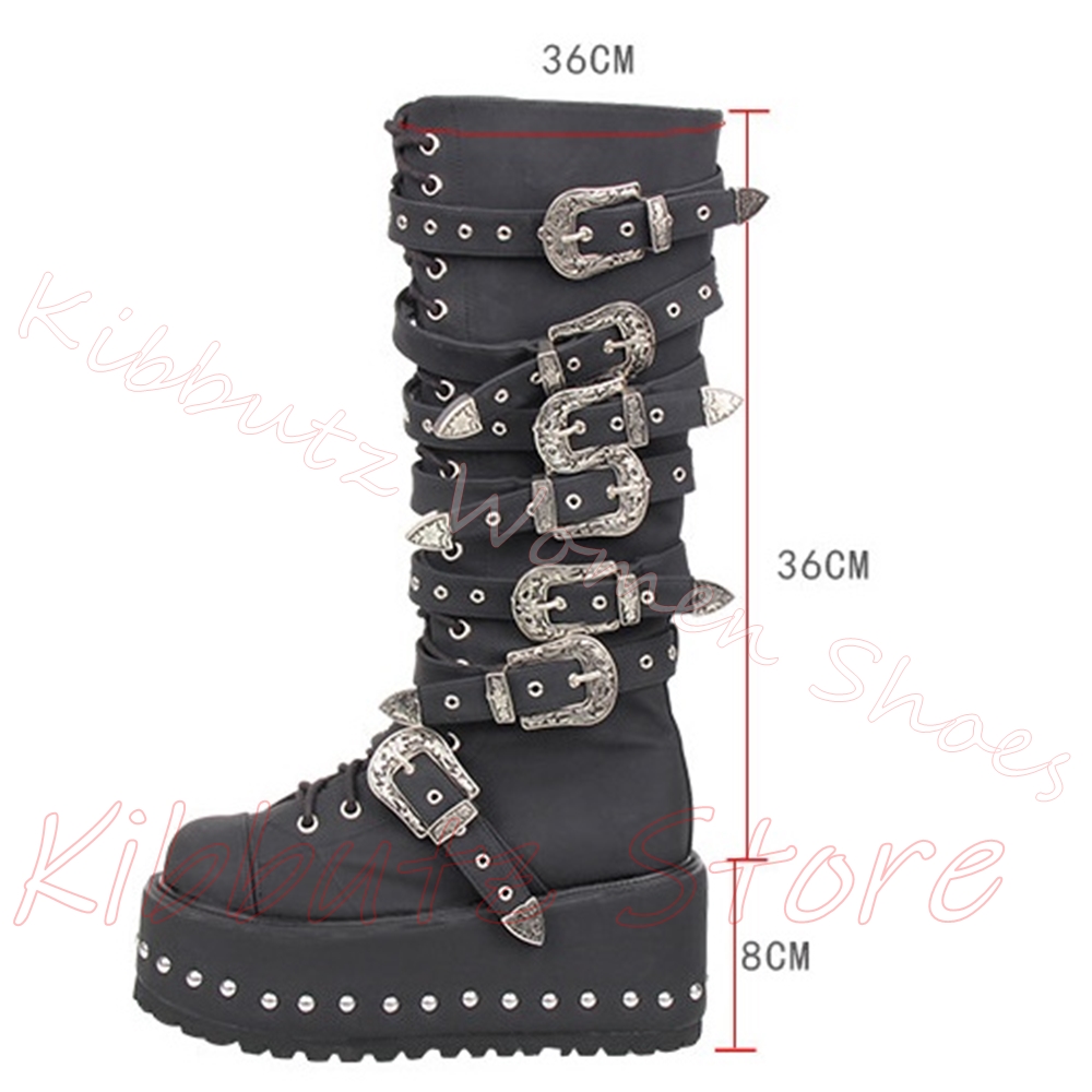 Bottes Gothiques à Plateforme  - Streetwear Zipper avis et prix
