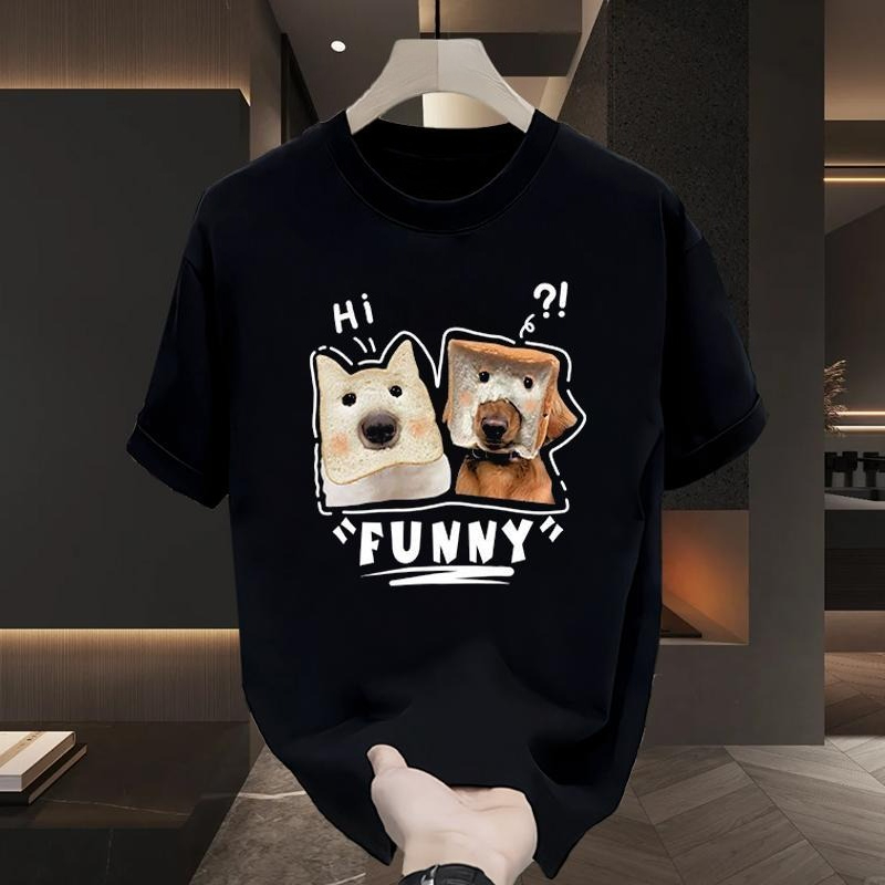 Kawaii chiot imprimé coton T-s - Streetwear Brand Drops avis et prix