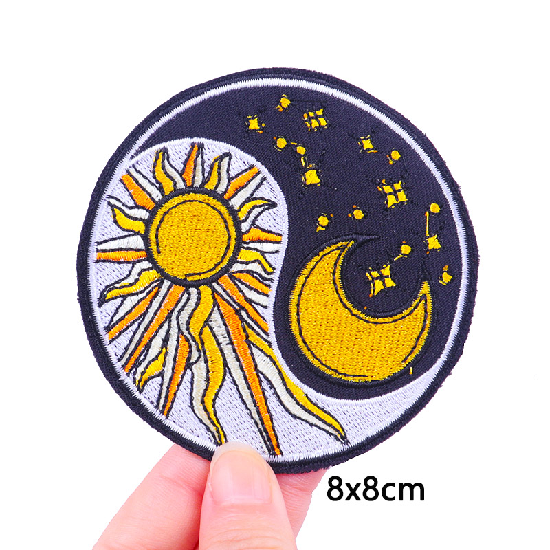 Patch de broderie lune/soleil, - Streetwear Brand Stickers avis et prix