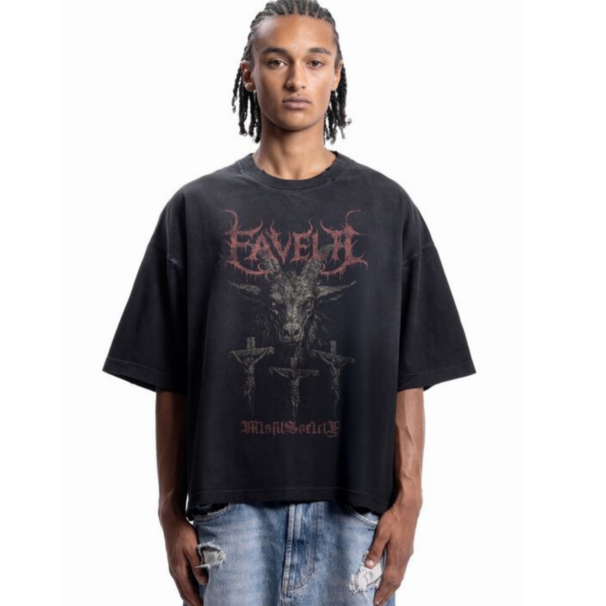 T-shirt en coton avec motif Sa - Streetwear Brand Heart avis et prix