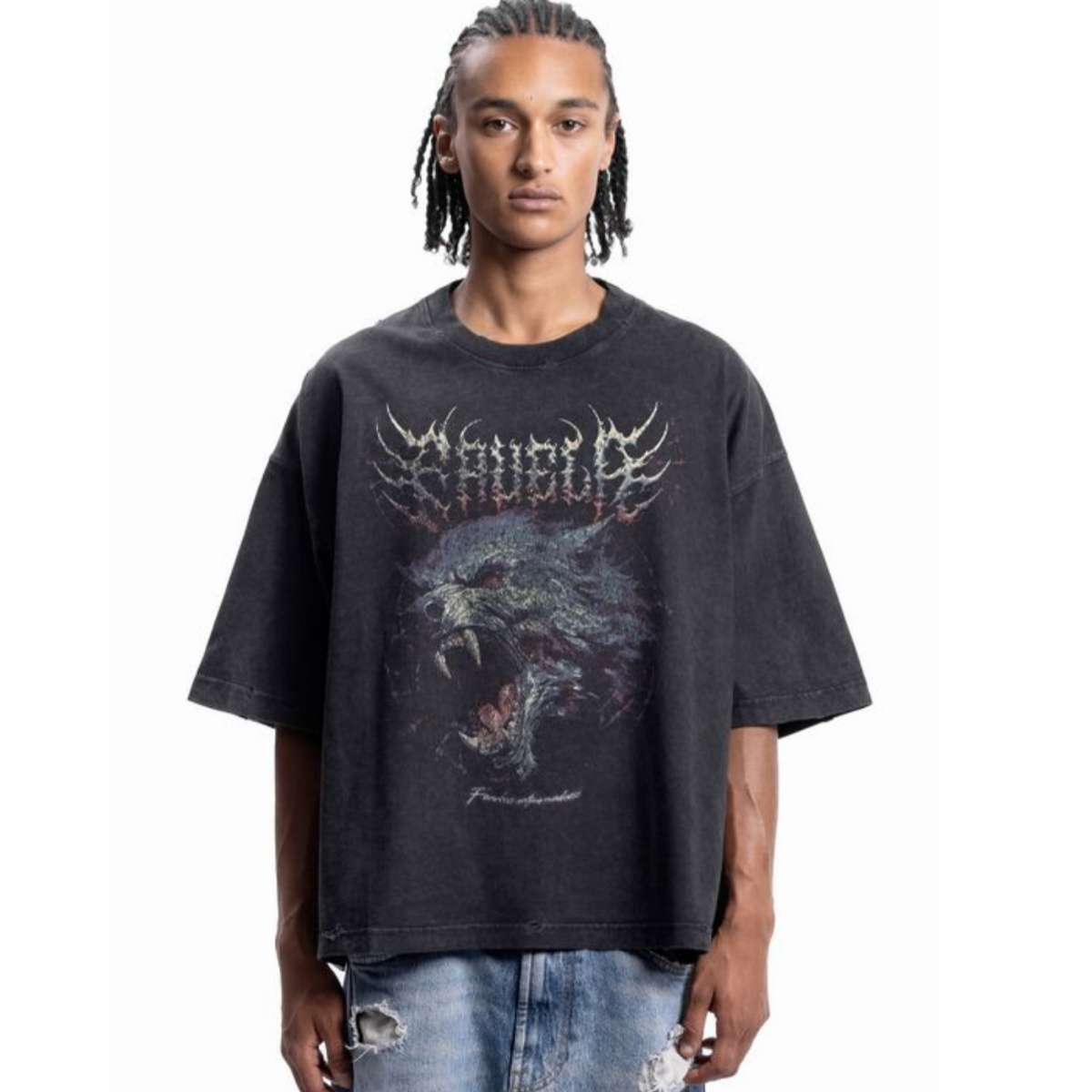 T-shirt en coton avec motif Sa - Streetwear Brand Heart avis et prix