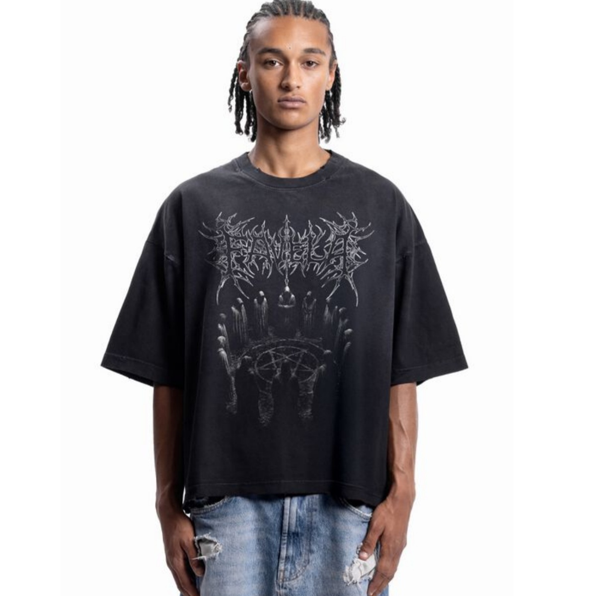 T-shirt en coton avec motif Sa - Streetwear Brand Heart avis et prix