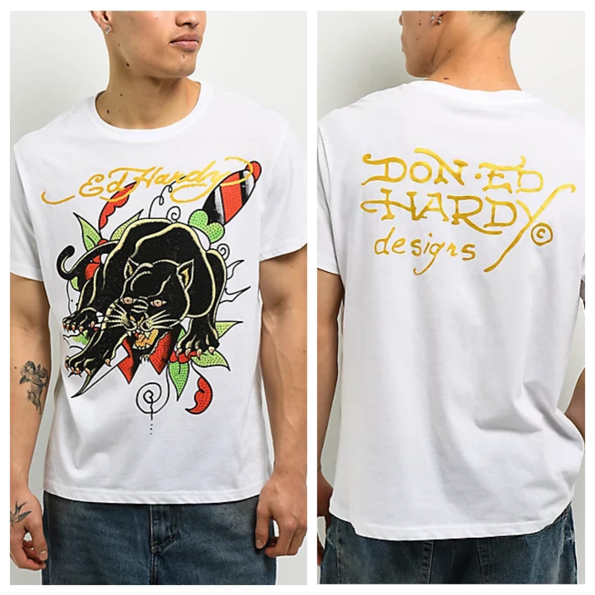 T-shirt en coton avec motif gr - Streetwear Brand Heart avis et prix