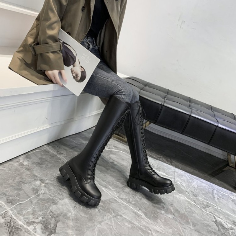 Bottes hautes pour femmes à la - Streetwear Zipper avis et prix