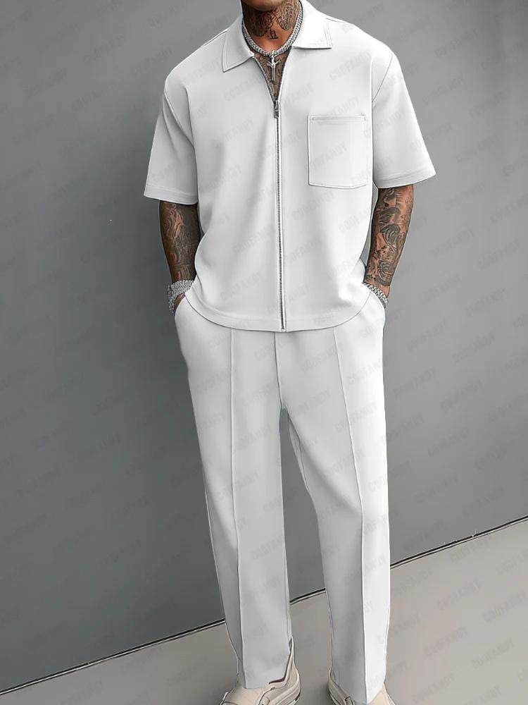 Ensemble 2 pièces pour homme : - Streetwear Zipper avis et prix